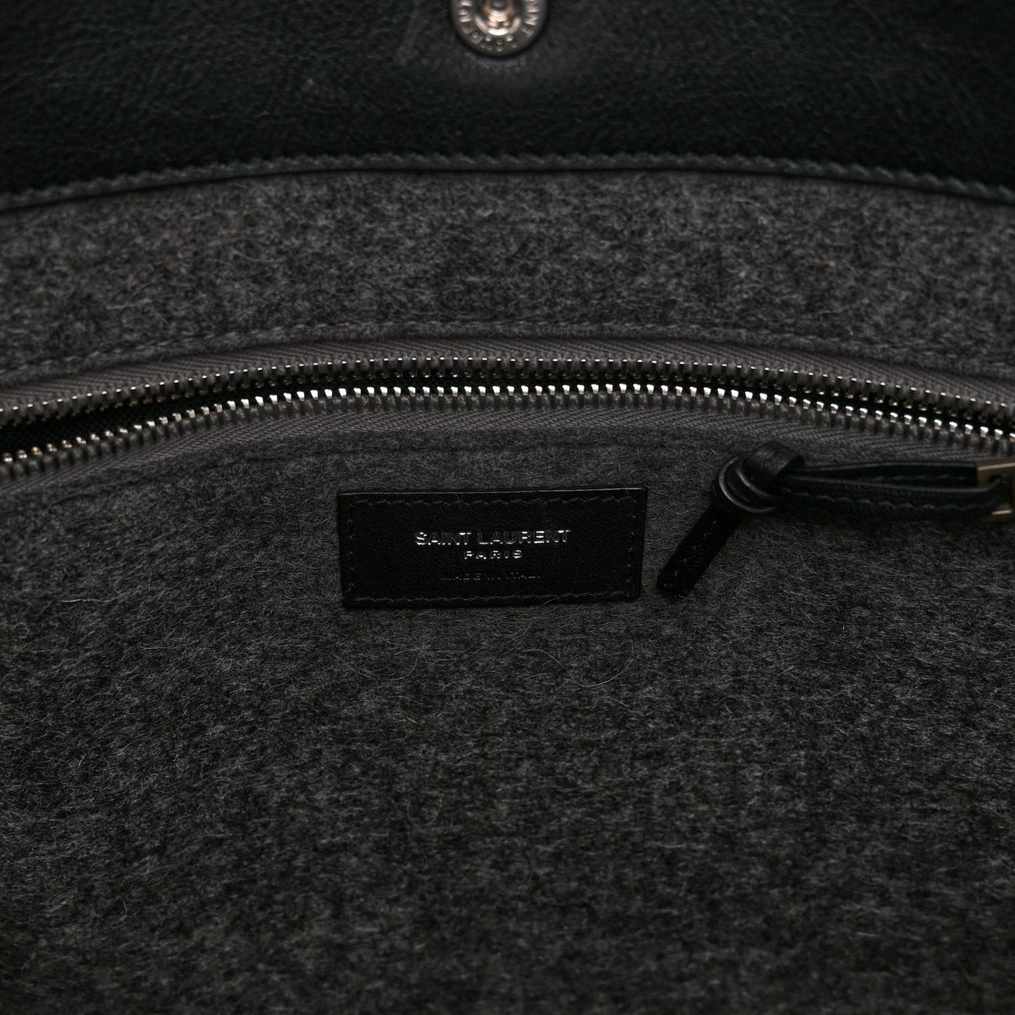 Wool Calfskin Rive Gauche North South Tote Grey