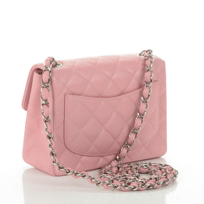 Chanel Caviar Quilted Mini Square Flap Pink 3 of 7