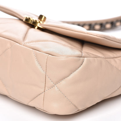 Chanel Goatskin Quilted Medium 19 Flap Beige 9 of 11