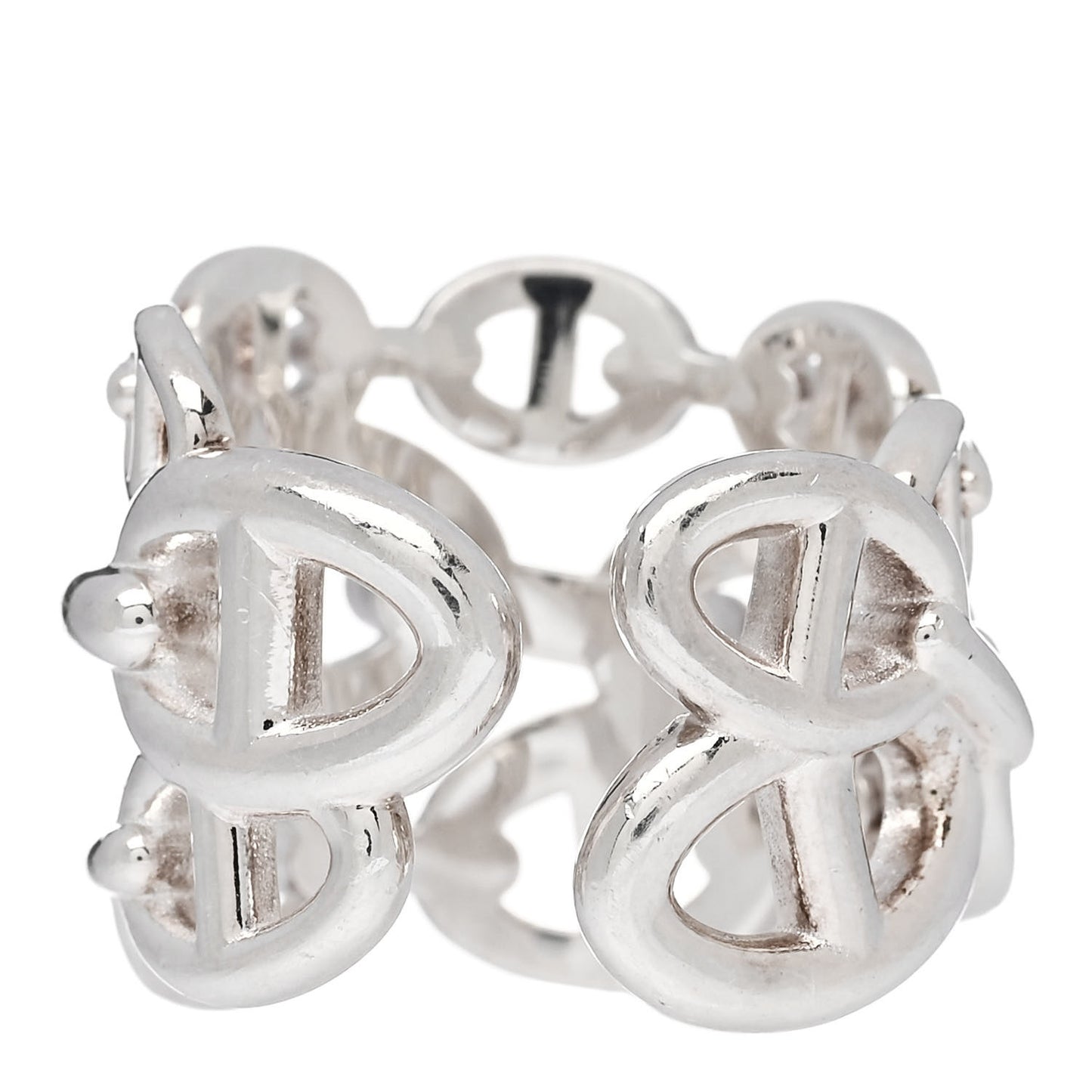 Sterling Silver GM Chaine d'Ancre Enchainee Band Ring 54 6.75