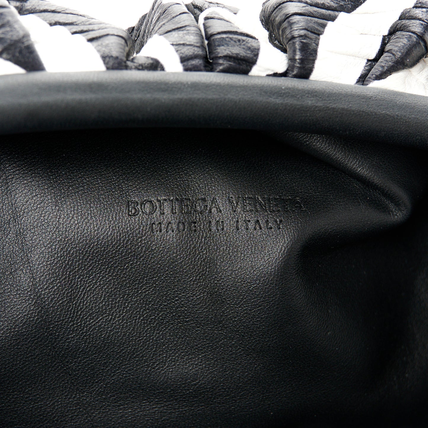 Nappa Zebra Print The Pouch Oversized Clutch White Black