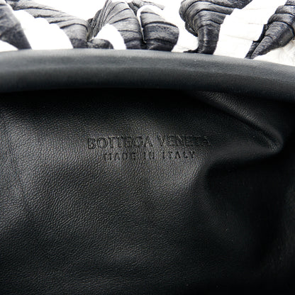 Bottega Veneta Nappa Zebra Print The Pouch Oversized Clutch White Black 6 of 11