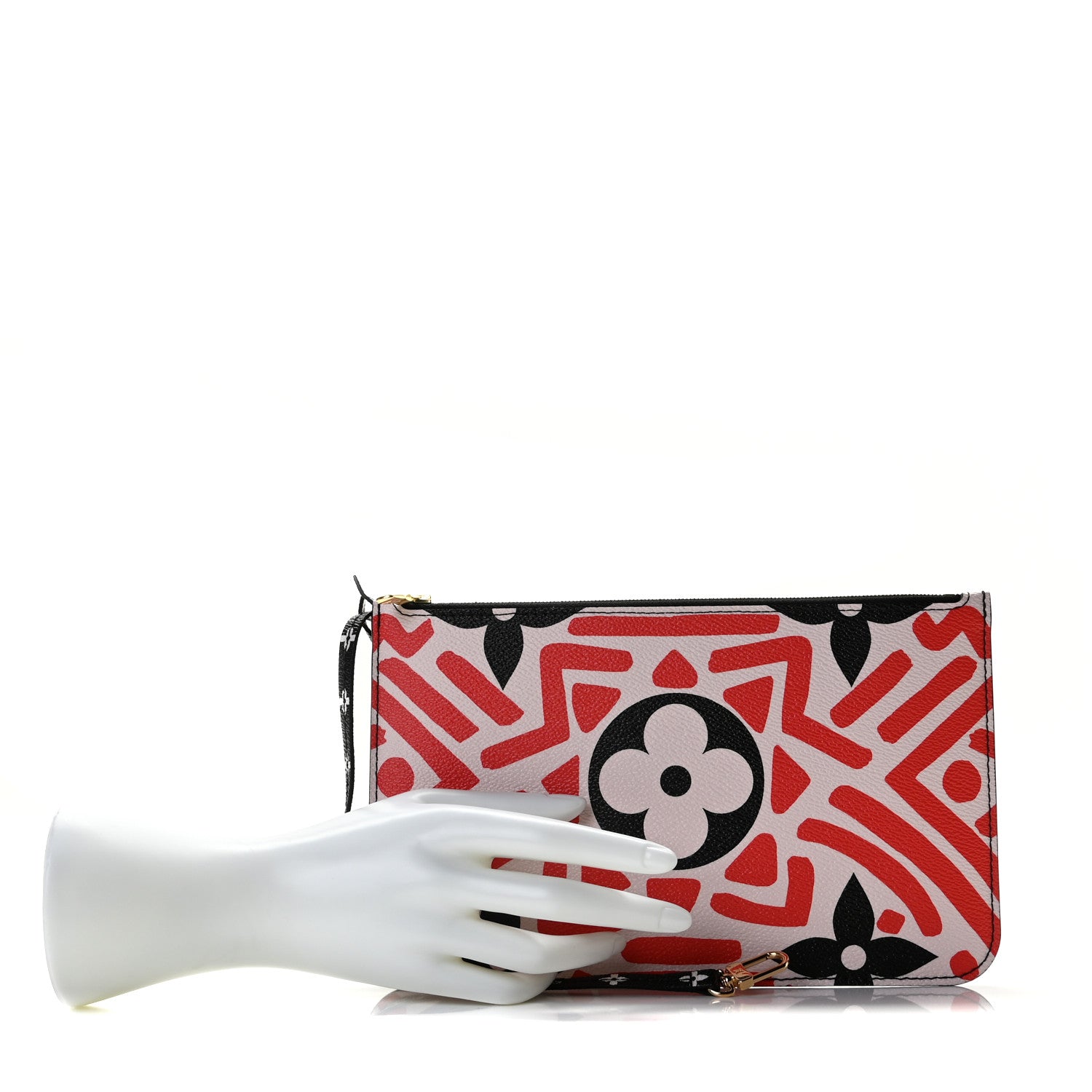 Louis Vuitton Monogram Giant Crafty Neverfull MM GM Pochette Creme Rouge Black 2 of 8