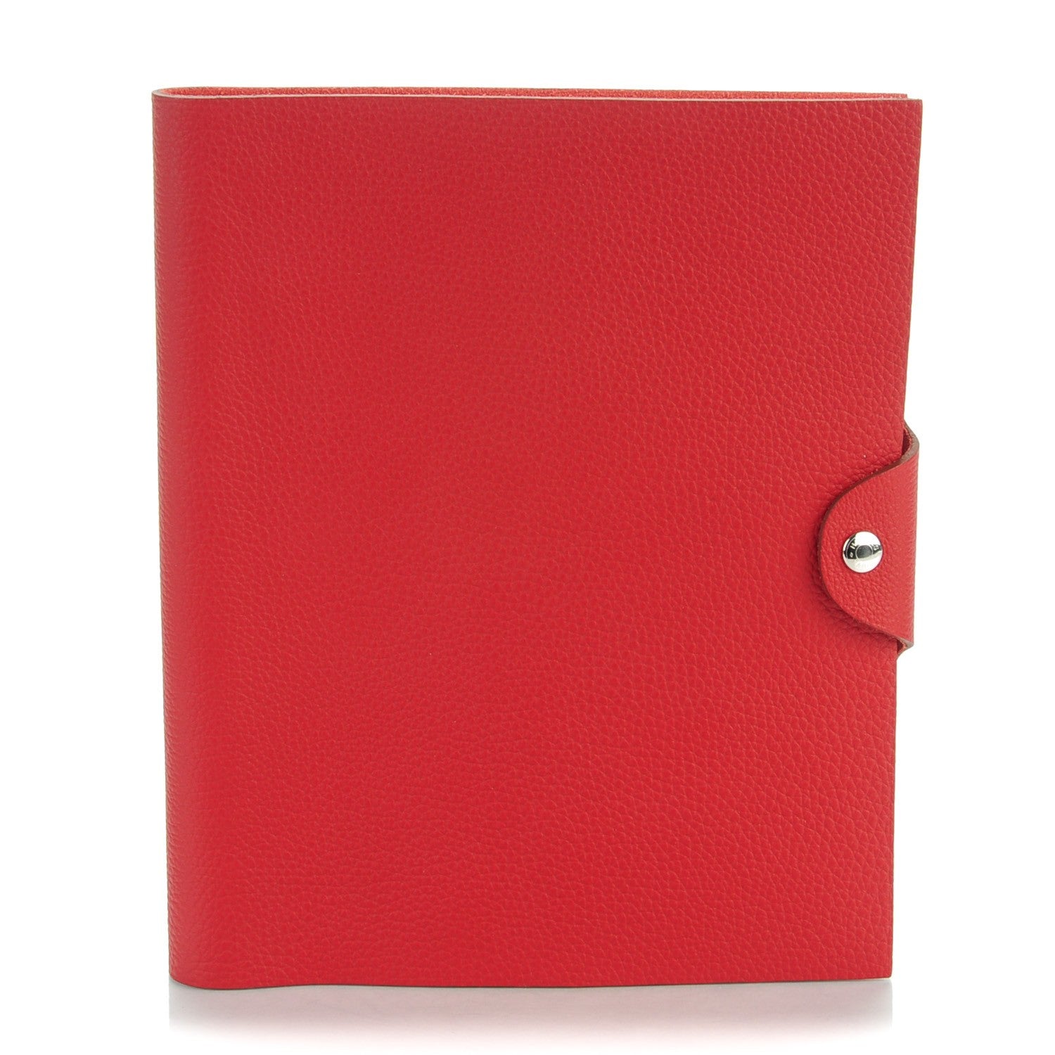 Hermes Togo Ulysse MM Notebook Cover Rouge Casaque 1 of 7