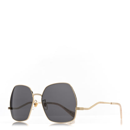 Gucci Metal Frame Sunglasses GG0972S Gold Brown 1 of 9