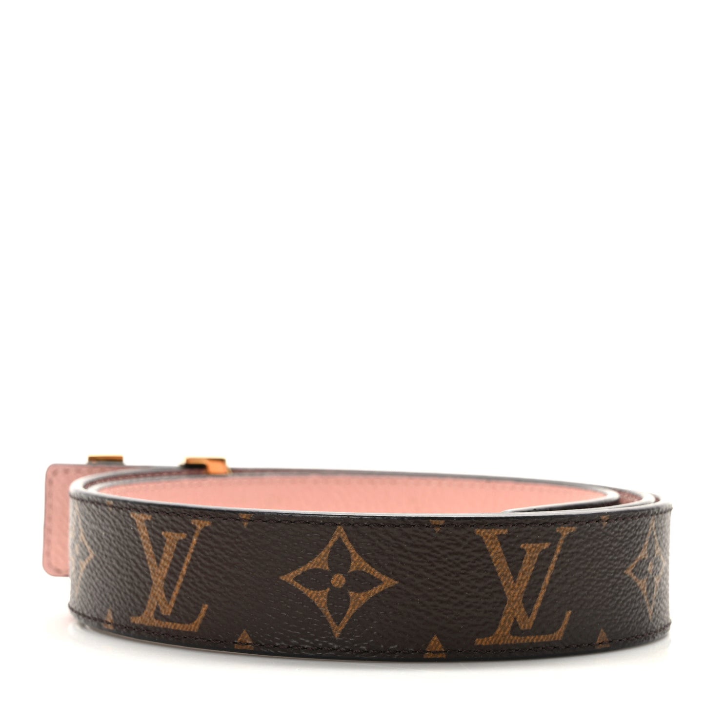 Calfskin Monogram 30mm LV Initiales Reversible Belt 90 36 Rose Ballerine