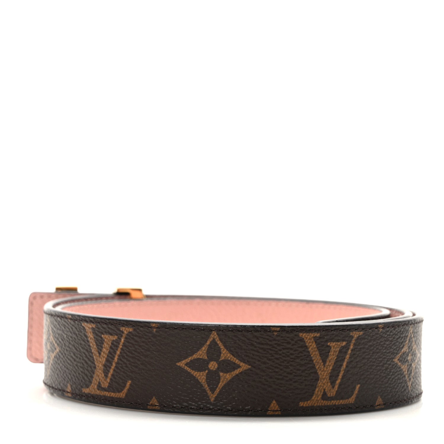 Louis Vuitton Calfskin Monogram 30mm LV Initiales Reversible Belt 90 36 Rose Ballerine 2 of 4