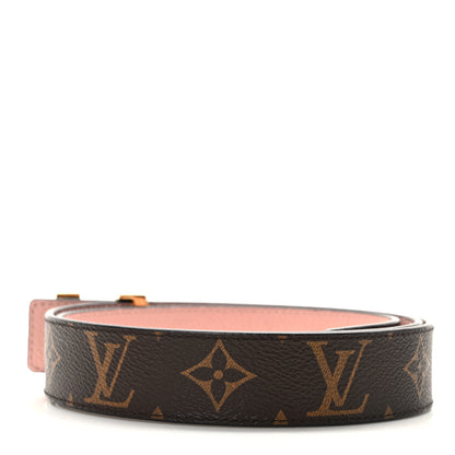 Louis Vuitton Calfskin Monogram 30mm LV Initiales Reversible Belt 90 36 Rose Ballerine 2 of 4