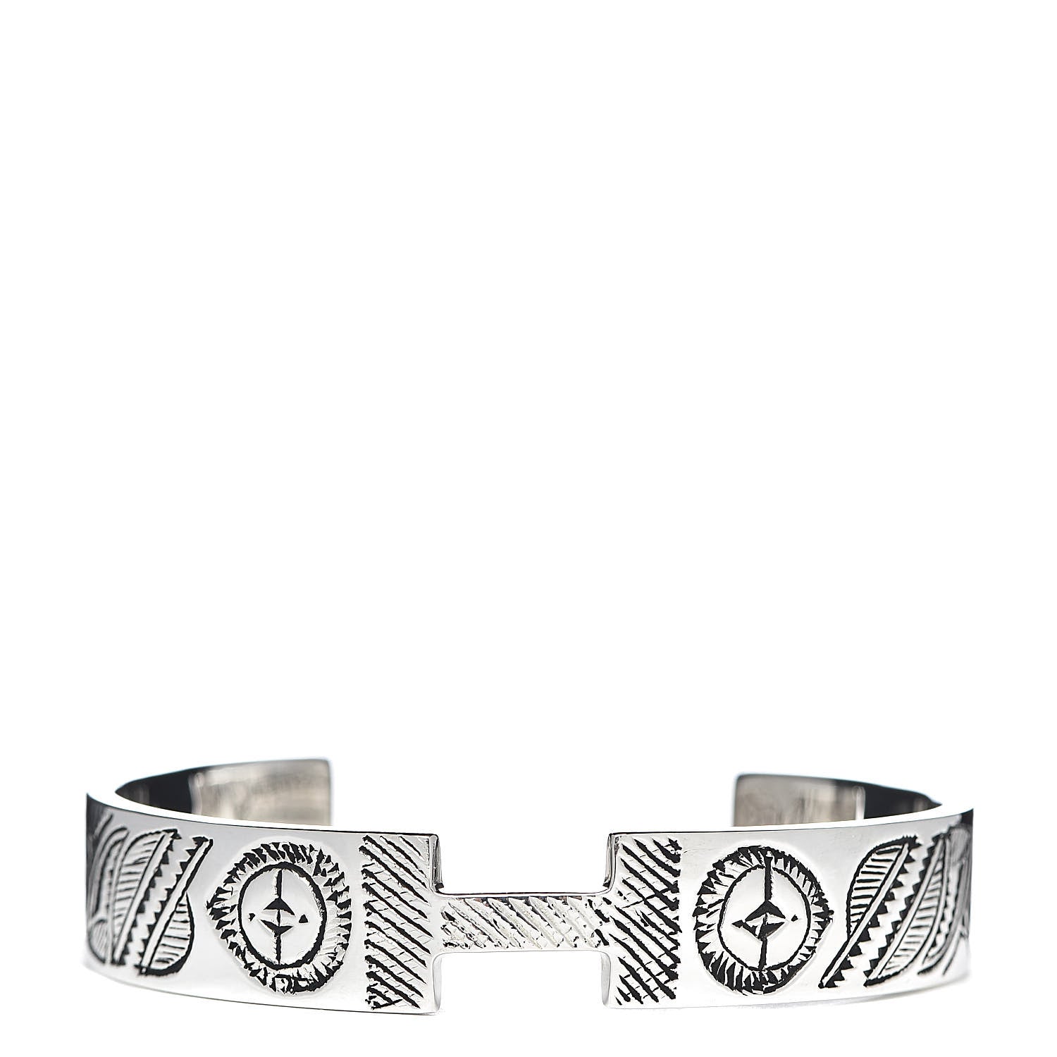 Hermes Sterling Silver Touareg Takolte Cuff Bracelet T5 1 of 5