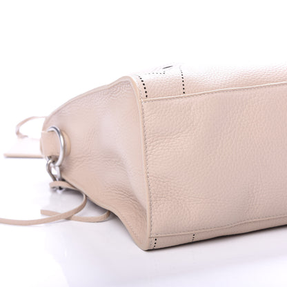 Balenciaga Veau Grana Perforated Blackout Hardware City Beige Poudre 8 of 9