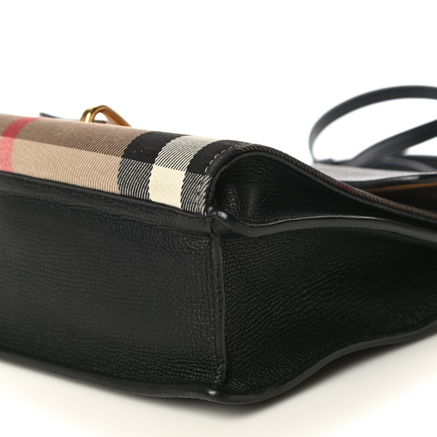 Derby Calfskin House Check Small Macken Crossbody Bag Black