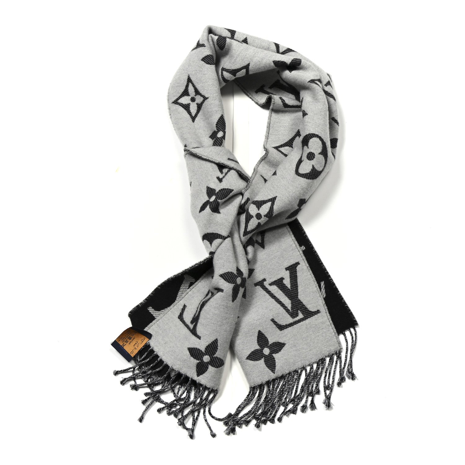 Louis Vuitton Wool Simply LV Scarf Black 1 of 3