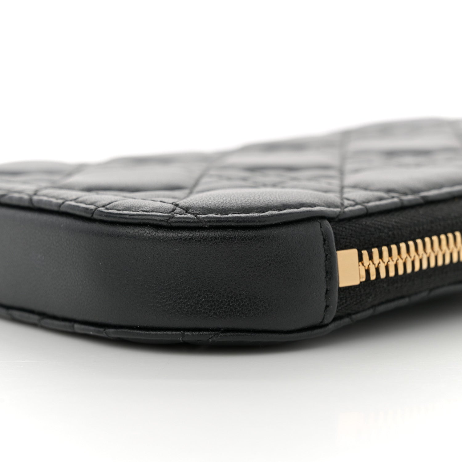 Christian Dior Lambskin Cannage Lady Dior Phone Holder Black 10 of 13