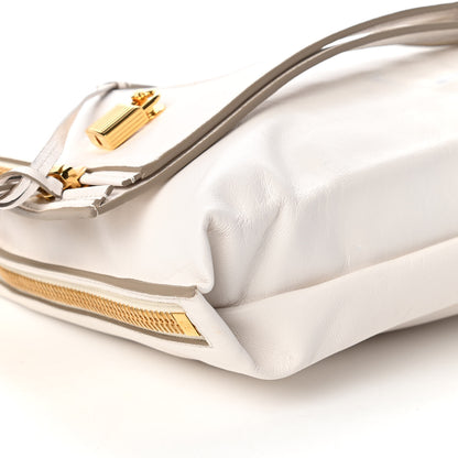 Tom Ford Ramskin Large Alix Padlock Zip Shoulder Bag White 7 of 12