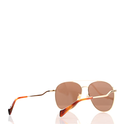 Gucci Aviator Sunglasses GG0969S Gold Brown 4 of 8