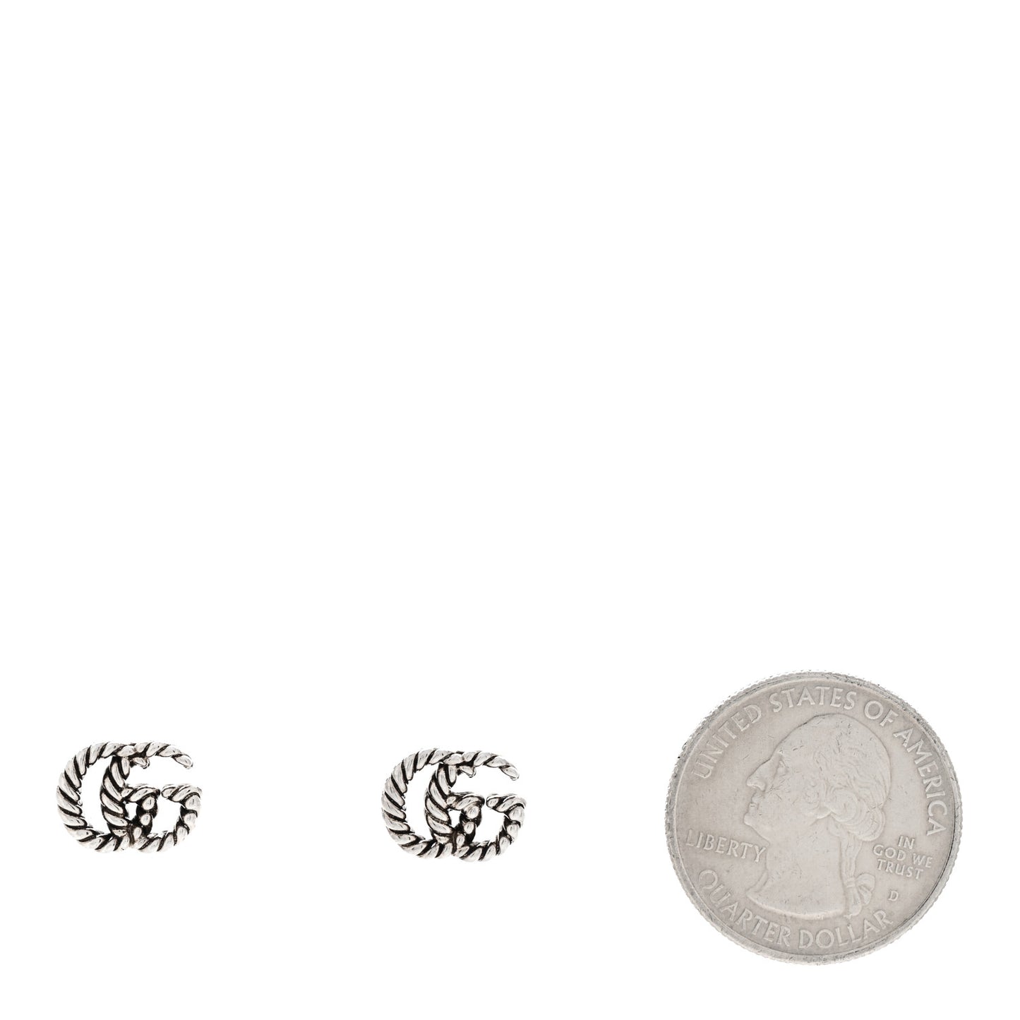 Sterling Silver Torchon Double G Earrings