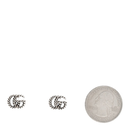 Gucci Sterling Silver Torchon Double G Earrings 2 of 6