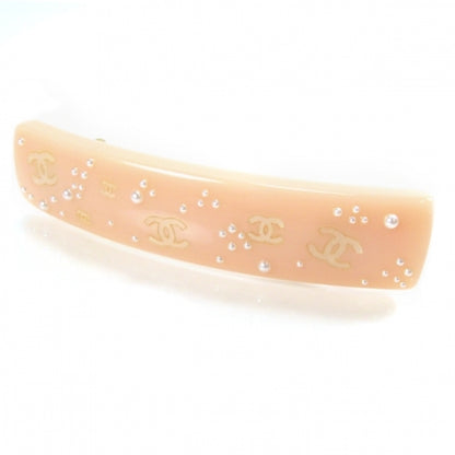 Chanel Pearl CC Hair Clip Barrette Pink 1 of 4