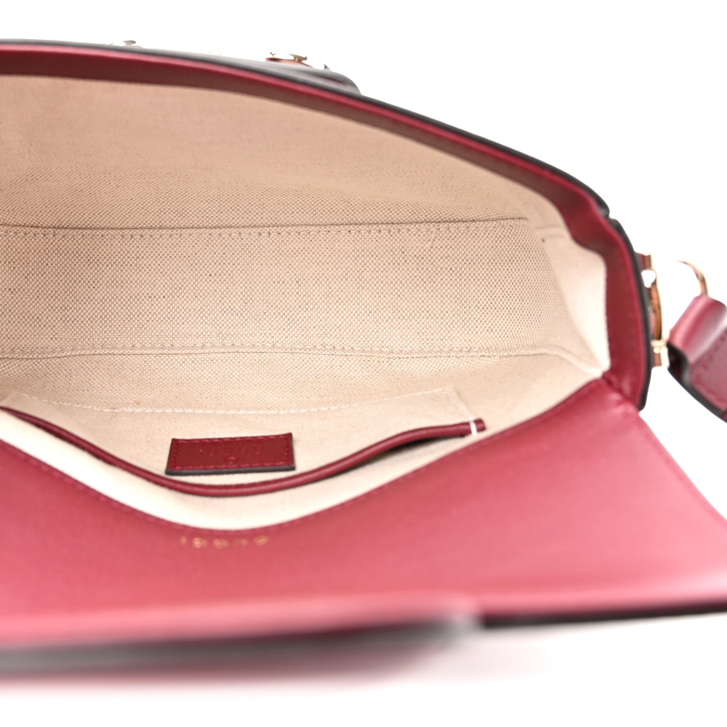 Arabella Calfskin Horsebit 1955 Shoulder Bag Rosso Ancora