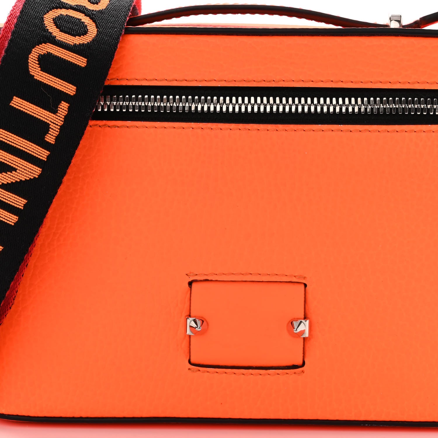 Christian Louboutin Calfskin Kypipouch Small Top Handle Messenger Bag Orange 7 of 9