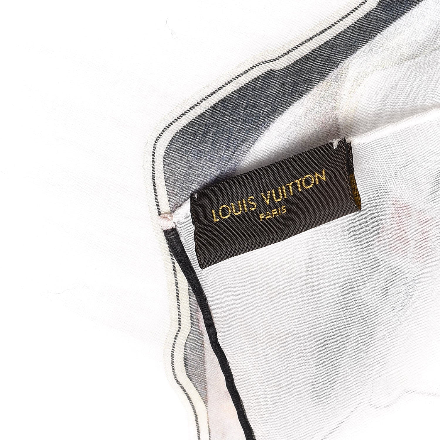 Louis Vuitton Cotton Silk Stickers Animation Stole White 4 of 5