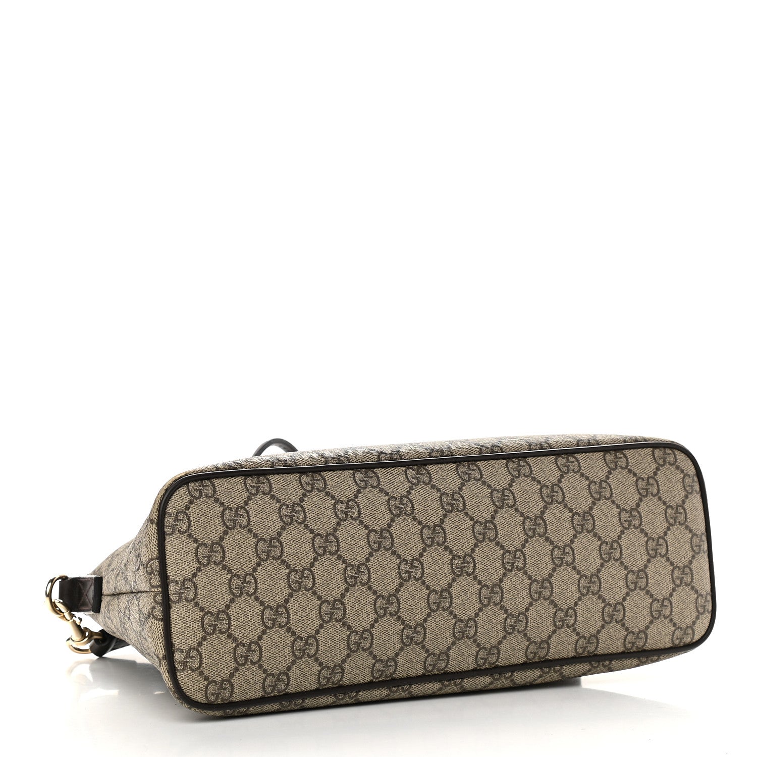 Gucci GG Supreme Monogram Small Zippered Tote Dark Brown 3 of 11