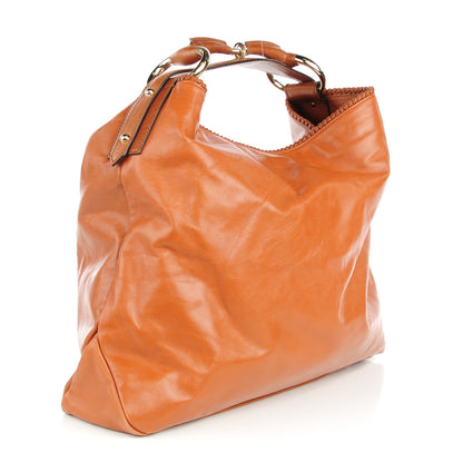 Gucci Calfskin Large Horsebit Chain Hobo Brown 5 of 11