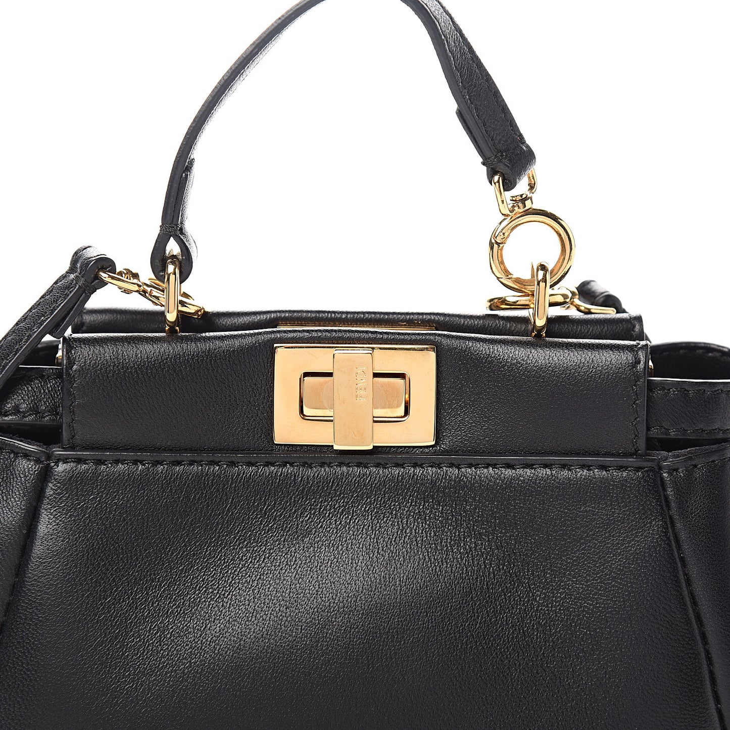 Nappa Micro Peekaboo Iconic Satchel Black