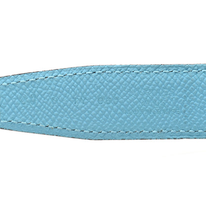 Hermes Swift Epsom 24mm Mini Martelee Constance Belt 80 Bleu Saphir Bleu Atoll 5 of 7