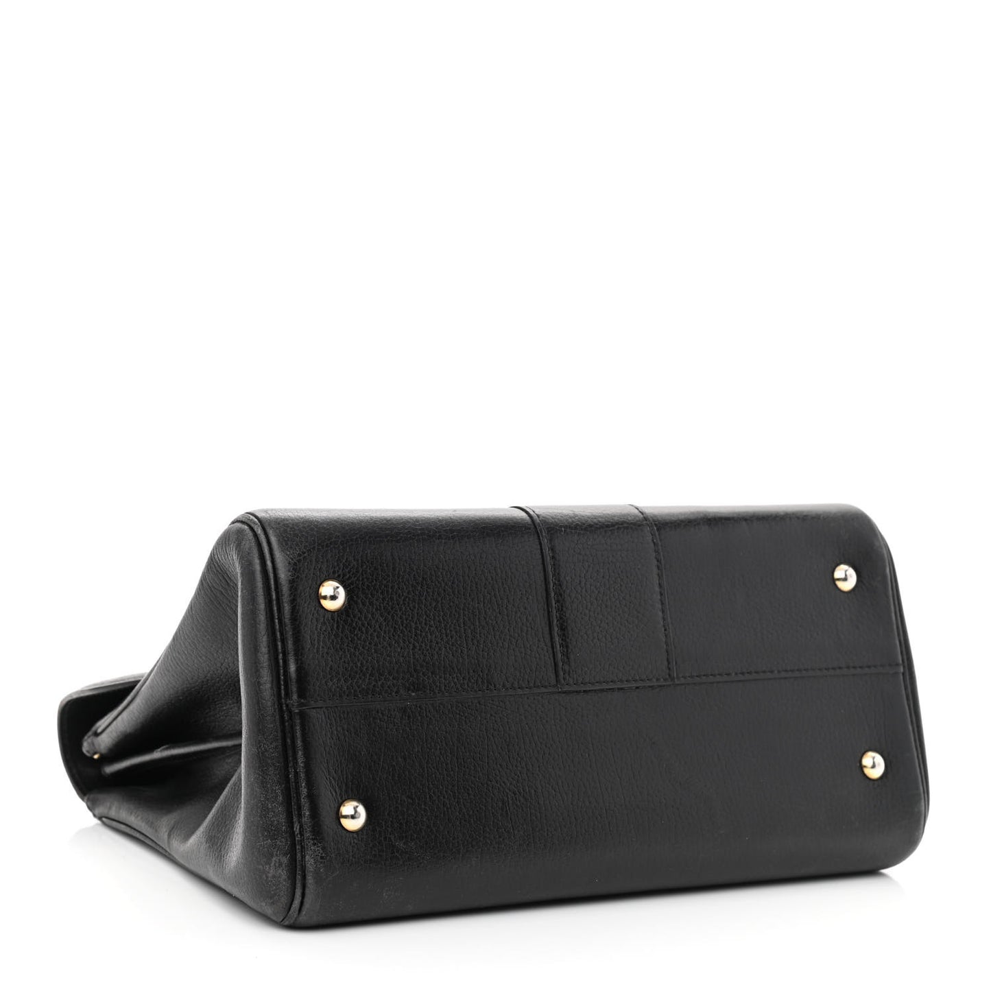 Crispy Calfskin MM Brillant Satchel Black