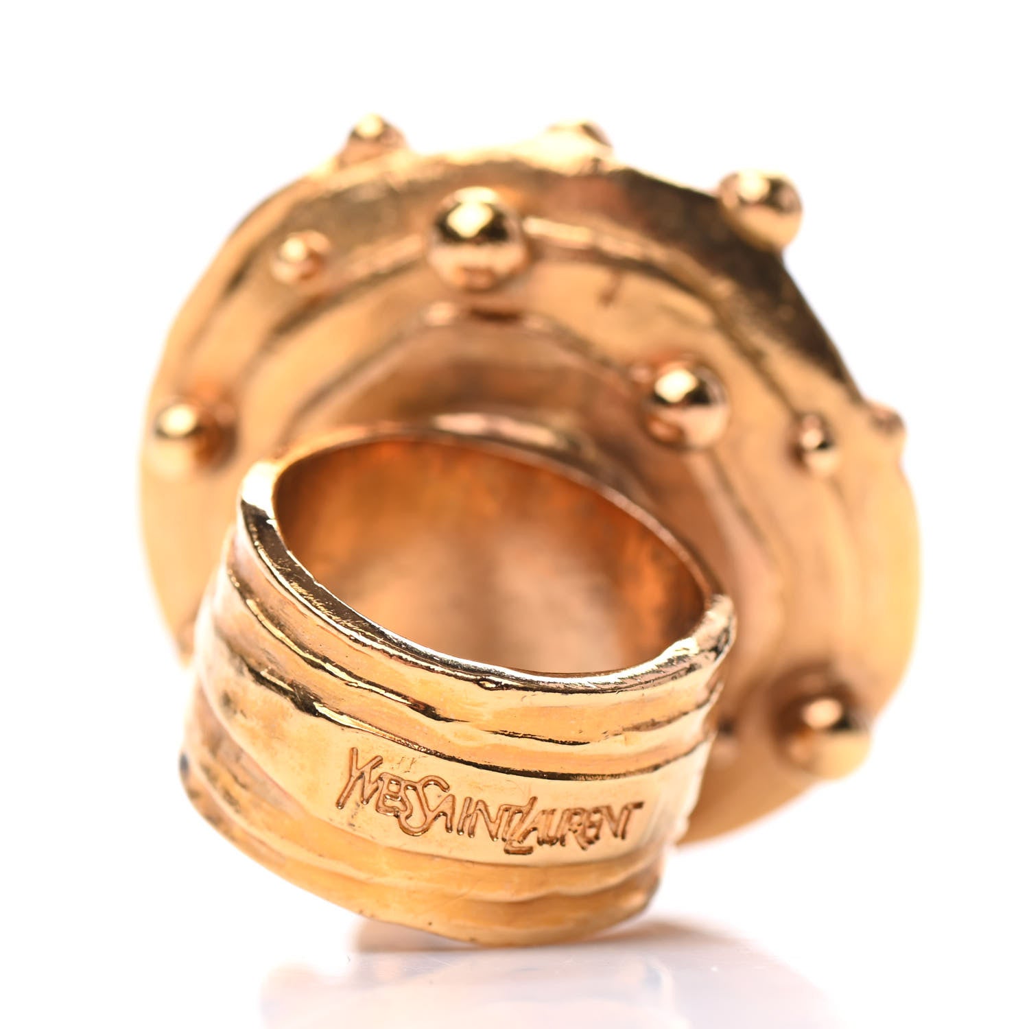 Saint Laurent Spiral Ring 7 Gold 4 of 4
