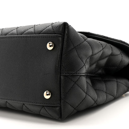 Chanel Caviar Quilted Small Coco Chain Handle Flap Black 9 of 10