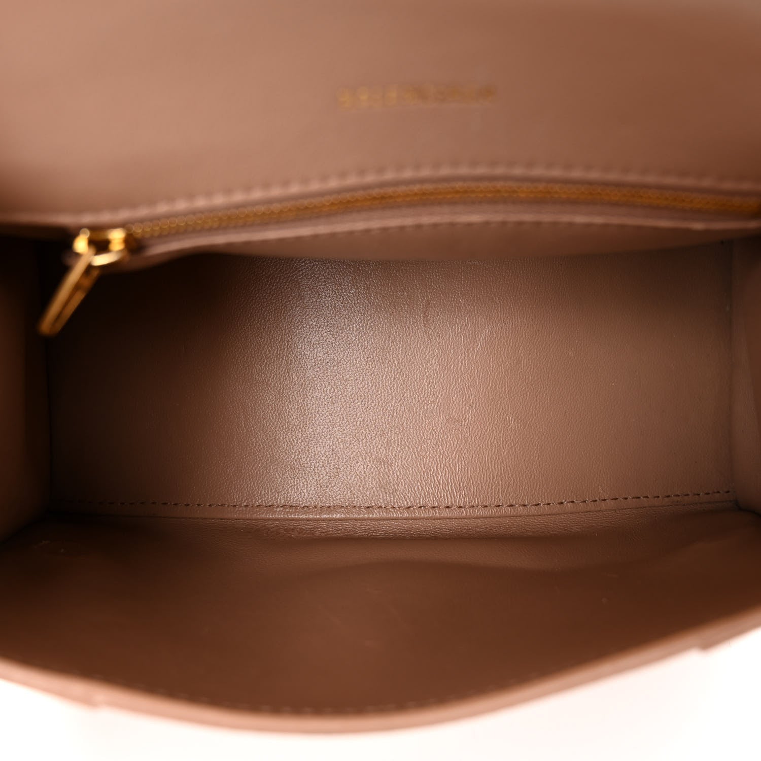 Balenciaga Grained Calfskin Small Hourglass Top Handle Bag Nude Beige 5 of 13