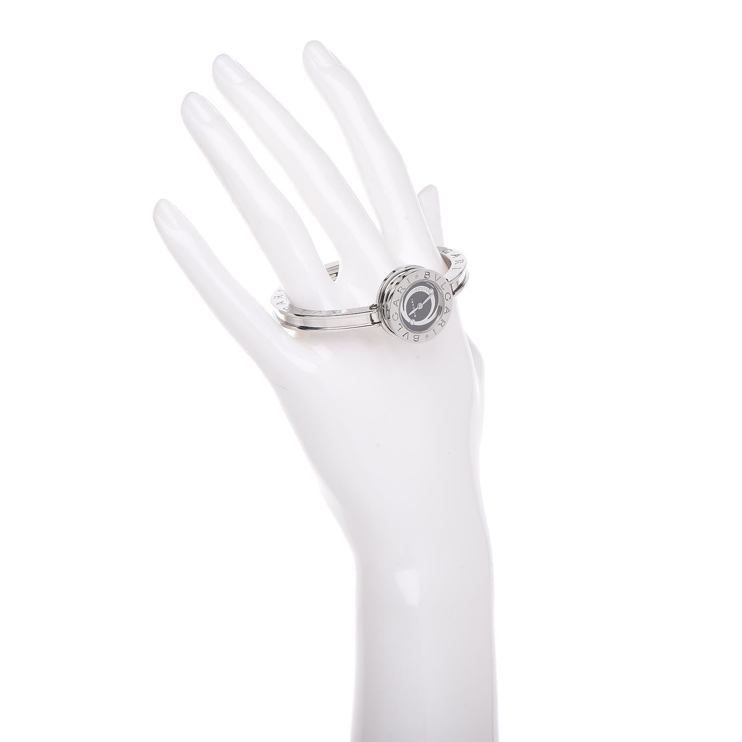 Bulgari Stainless Steel Diamond 22mm B.Zero1 Quartz Watch Black 2 of 9