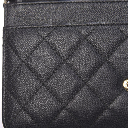 Chanel Caviar Quilted Boy Wallet On Chain WOC Black 12 of 14