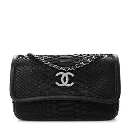 Chanel Snakeskin Mini  Flap Black 1 of 11