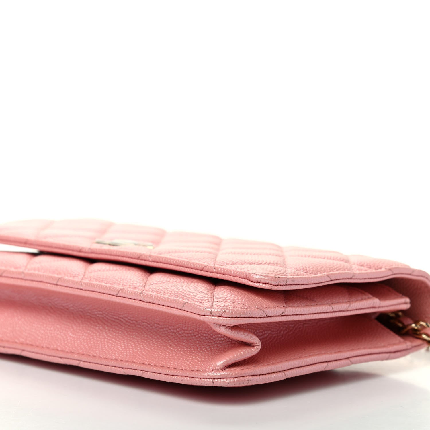 Chanel Iridescent Caviar Quilted Wallet on Chain WOC Rose Pink 11 of 13