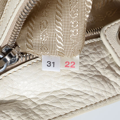 Prada Vitello Daino Braided Tote Bianco 7 of 10