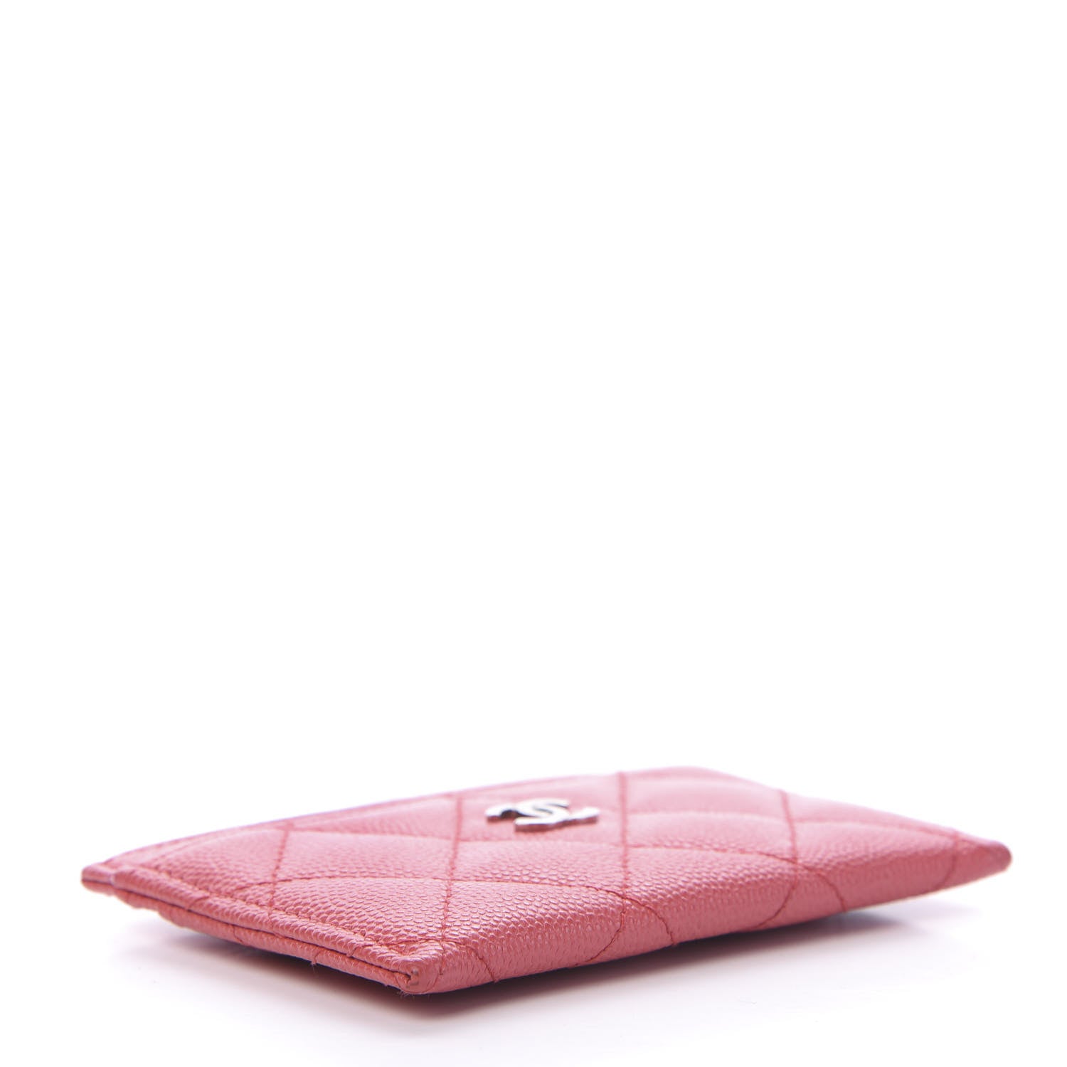 Chanel Caviar Quilted Card Holder Pink 3 of 9