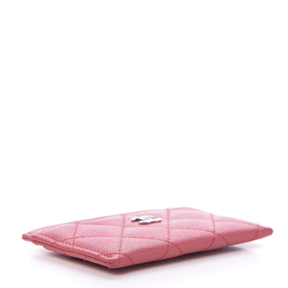 Chanel Caviar Quilted Card Holder Pink 3 of 9