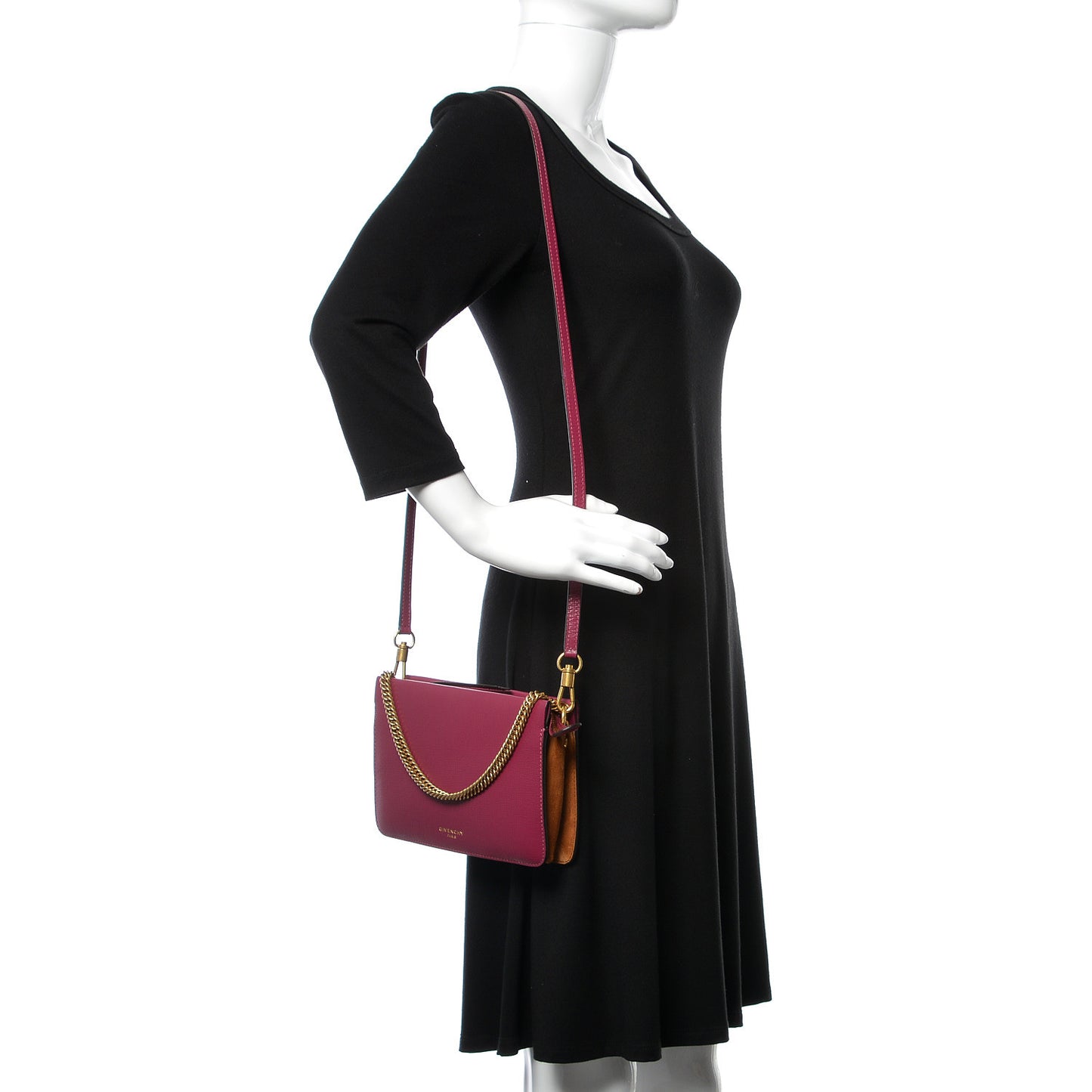 Goatskin Suede Cross 3 Crossbody Bag Purple Chestnut