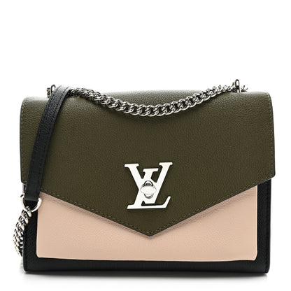 Louis Vuitton Soft Calfskin My Lockme Top Handle Laurier Green Toffee Latte Beige Black 1 of 9