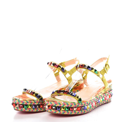 Christian Louboutin Suede Calfskin Cubana Cataclou 60 Platform Sandals 39 Multicolor 3 of 7