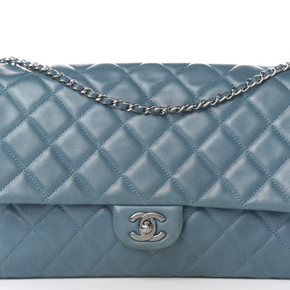 Chanel Lambskin Quilted Clutch With Chain Flap Turquoise 11 of 12