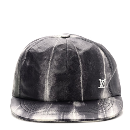 Louis Vuitton Lambskin LV Tie Dye Cap 60 Black White 3 of 8