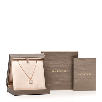 Bulgari 18K Rose Gold Diamond Mother of Pearl Carnelian BVLGARI BVLGARI Pendant Necklace 6 of 6