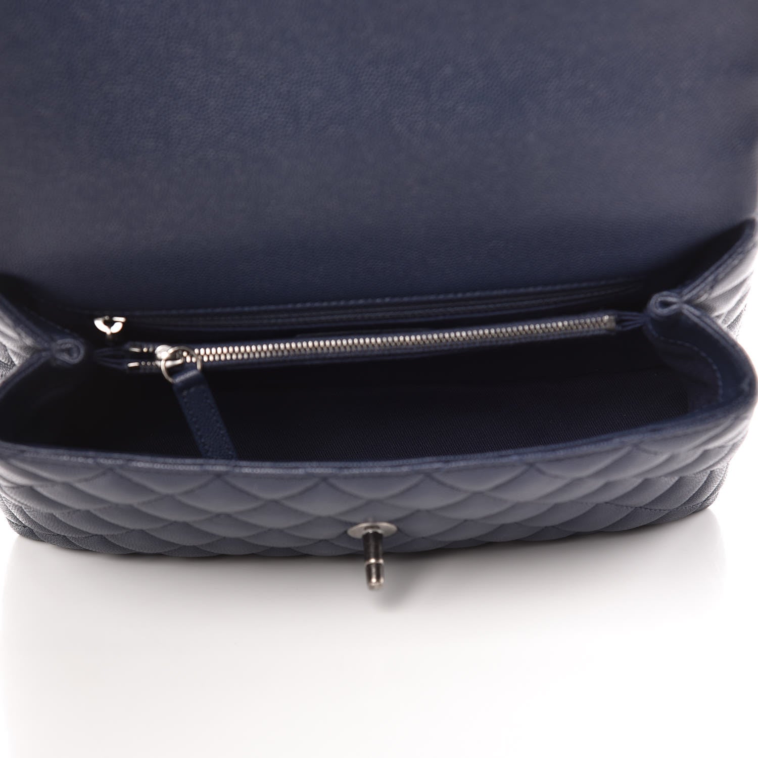 Chanel Caviar Quilted Small Coco Handle Flap Navy 5 of 9