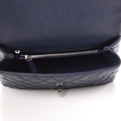 Chanel Caviar Quilted Small Coco Handle Flap Navy 5 of 9