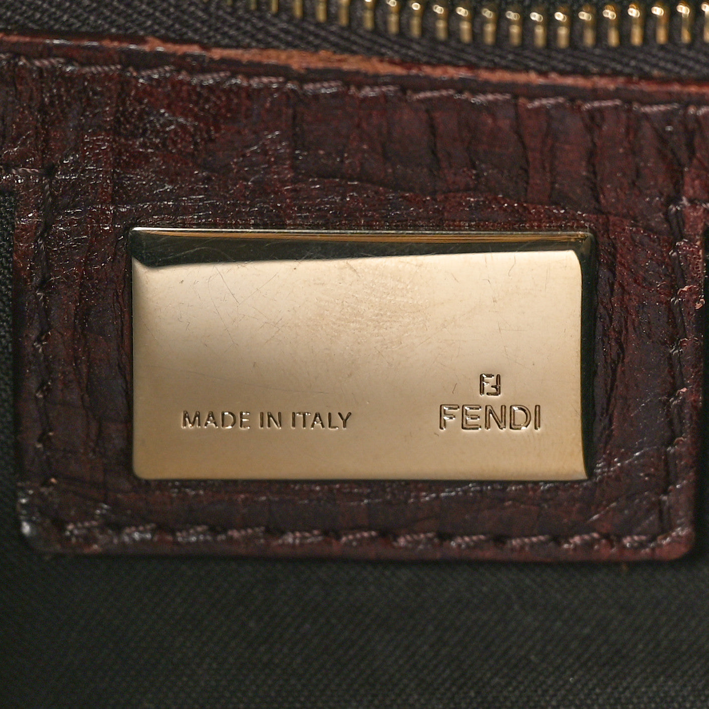 Fendi Zucchino Mama Baguette Brown 7 of 12