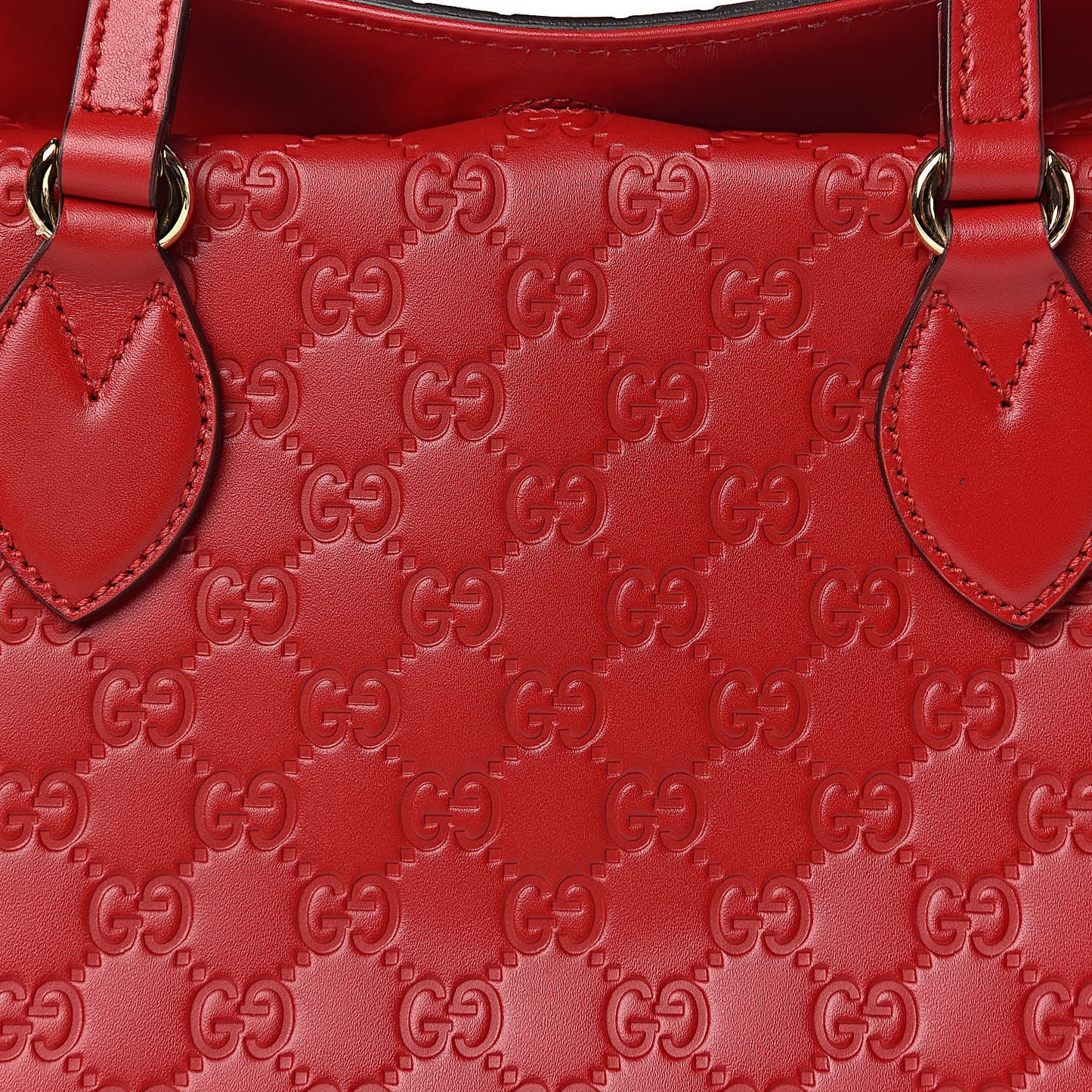 Guccissima Linea A Foldover Tote Red